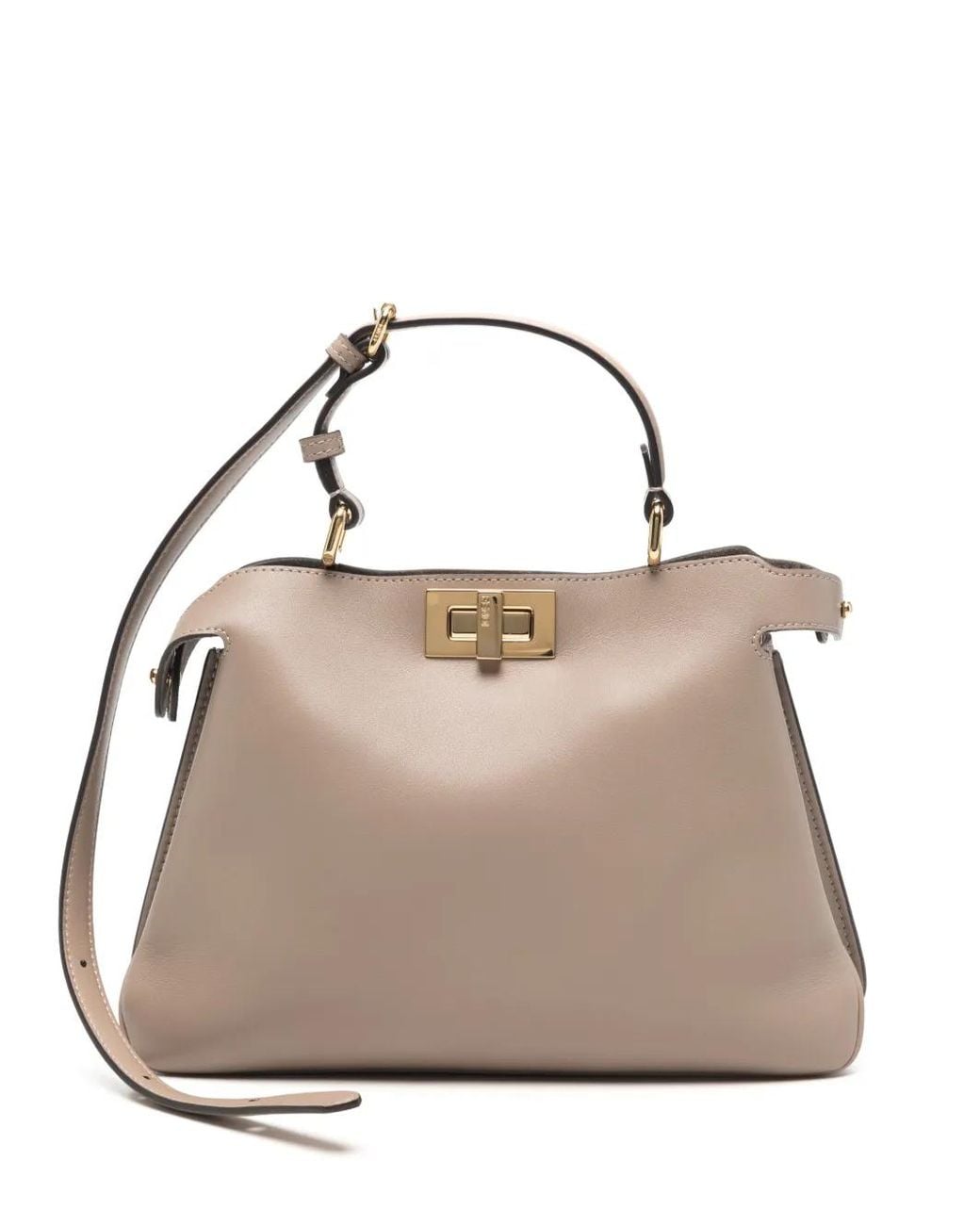 Fendi Natural Small Peekaboo Soft Tote Bag