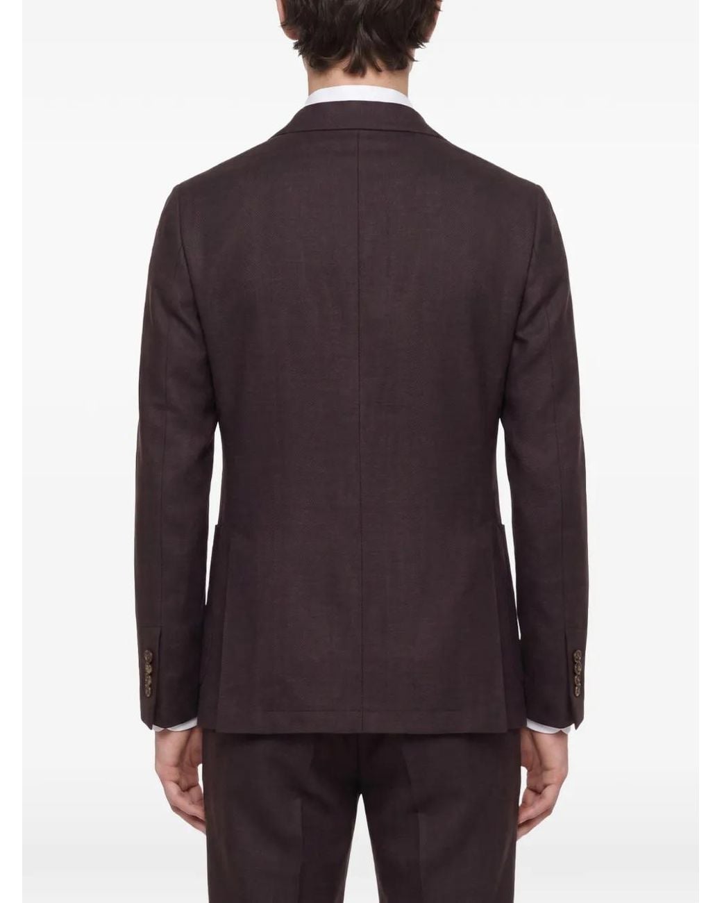 Eleventy Blue Single-Breasted Notched-Lapels Blazer for men