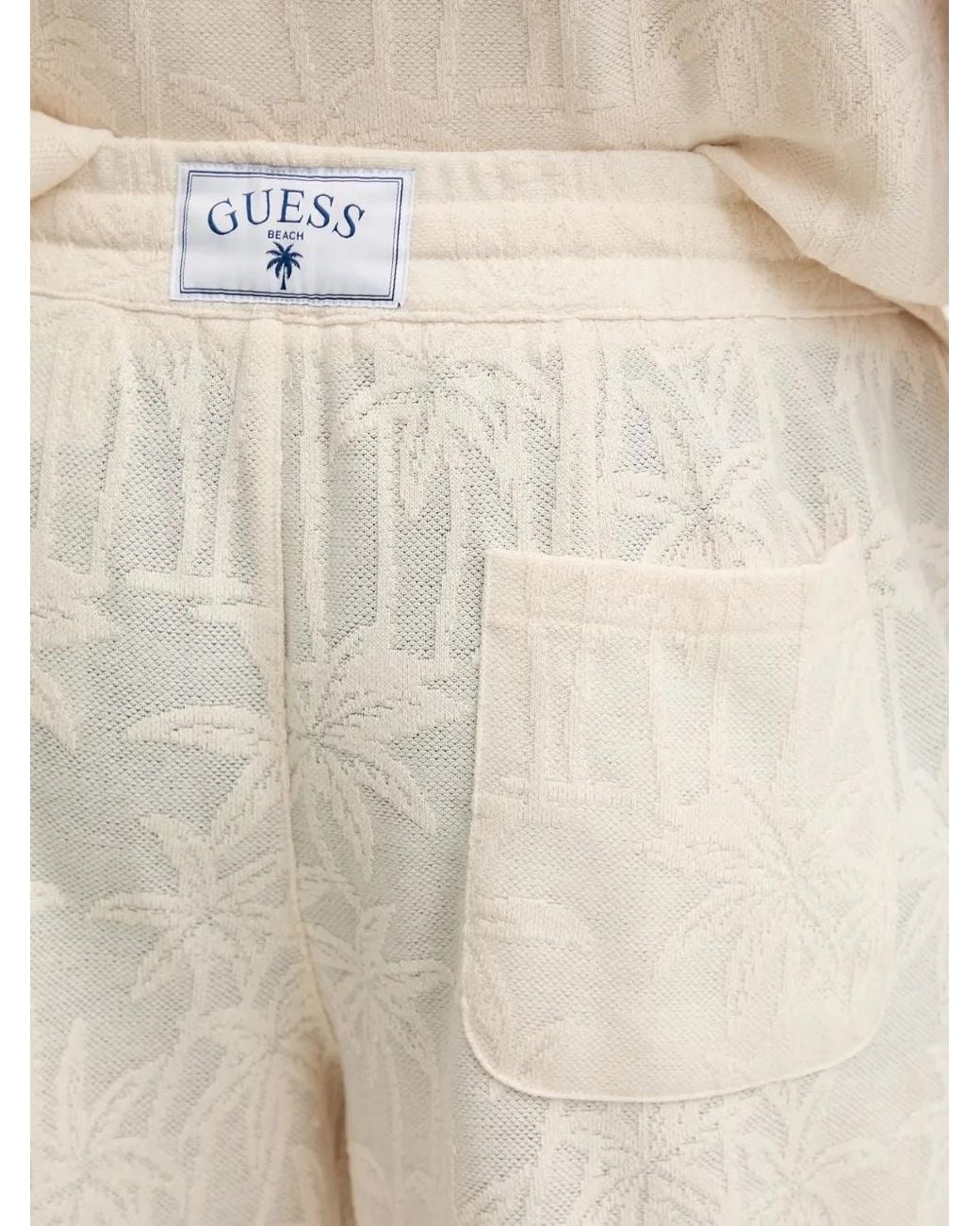 Guess Natural Palm-Tree Deck Shorts for men