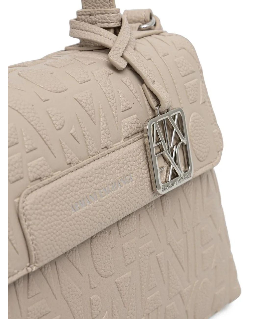 ARMANI EXCHANGE Natural Logo-Embossed Handbag