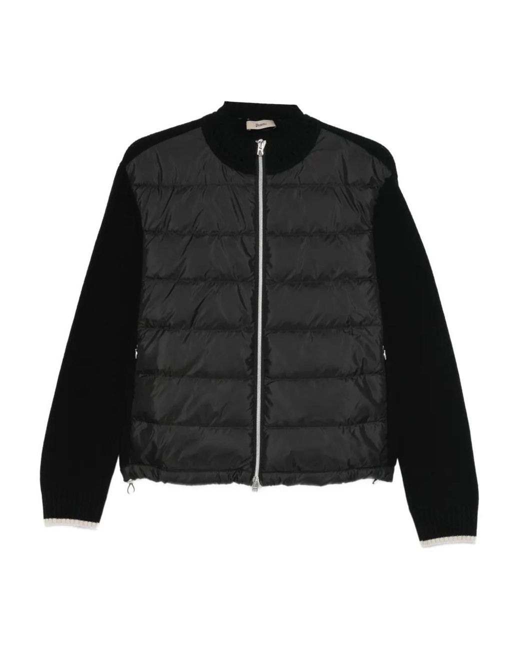 Herno Black Padded Zip Cardigan