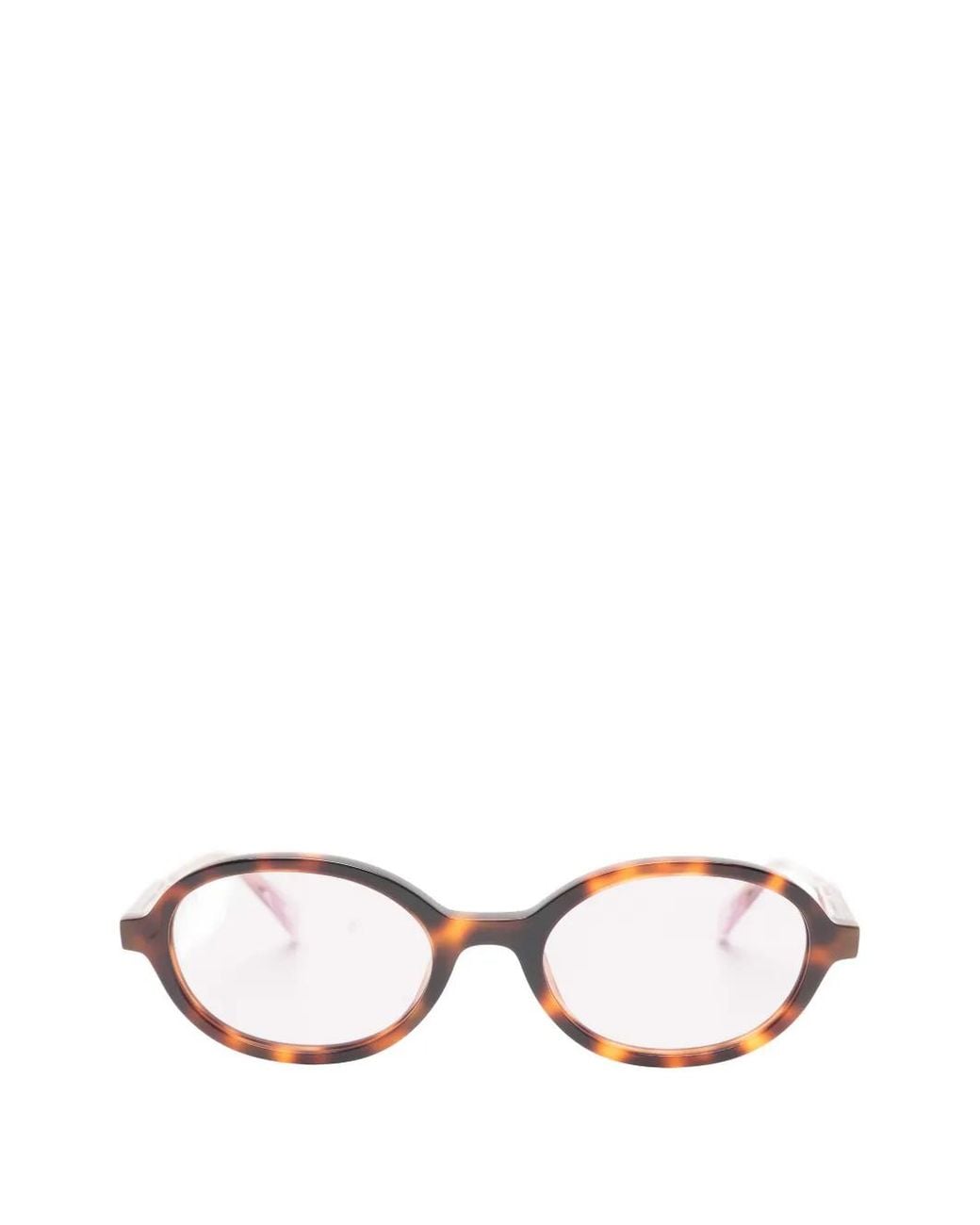Zadig & Voltaire Brown Tortoiseshell-Effect Oval-Frame Sunglasses