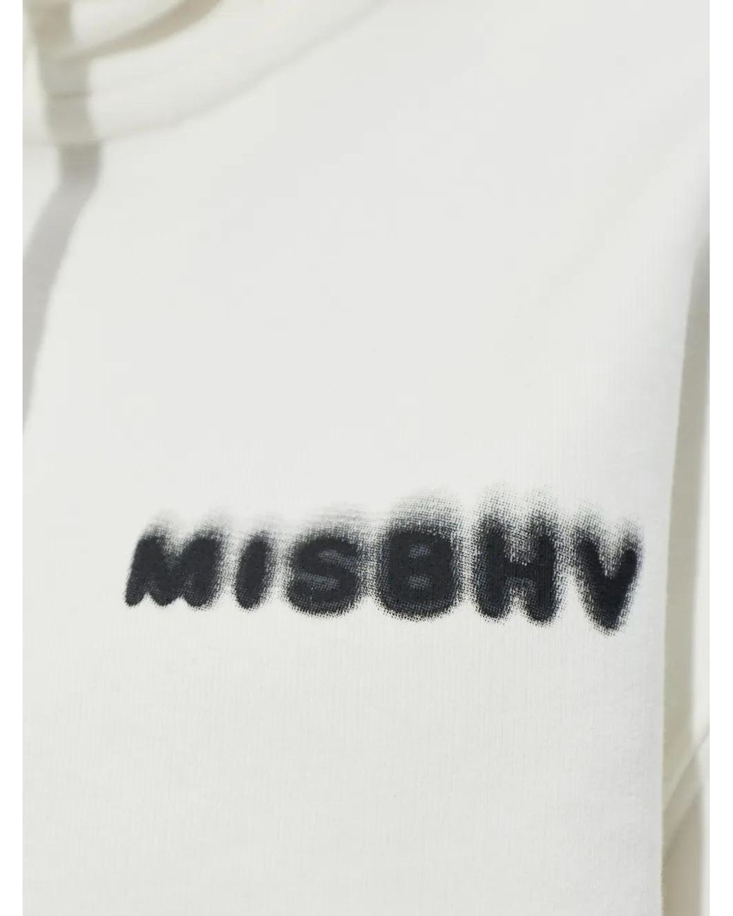 M I S B H V White Logo Hoodie