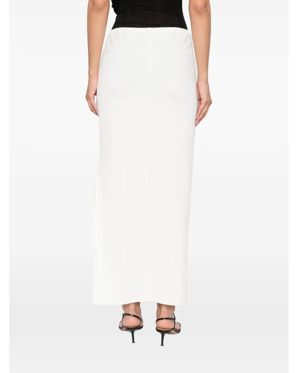 Khaite White Lilth Maxi Skirt