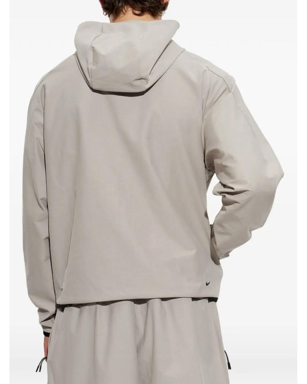 Nike Gray Tech Shori-Knit Full-Zip Windrunner Jacket for men