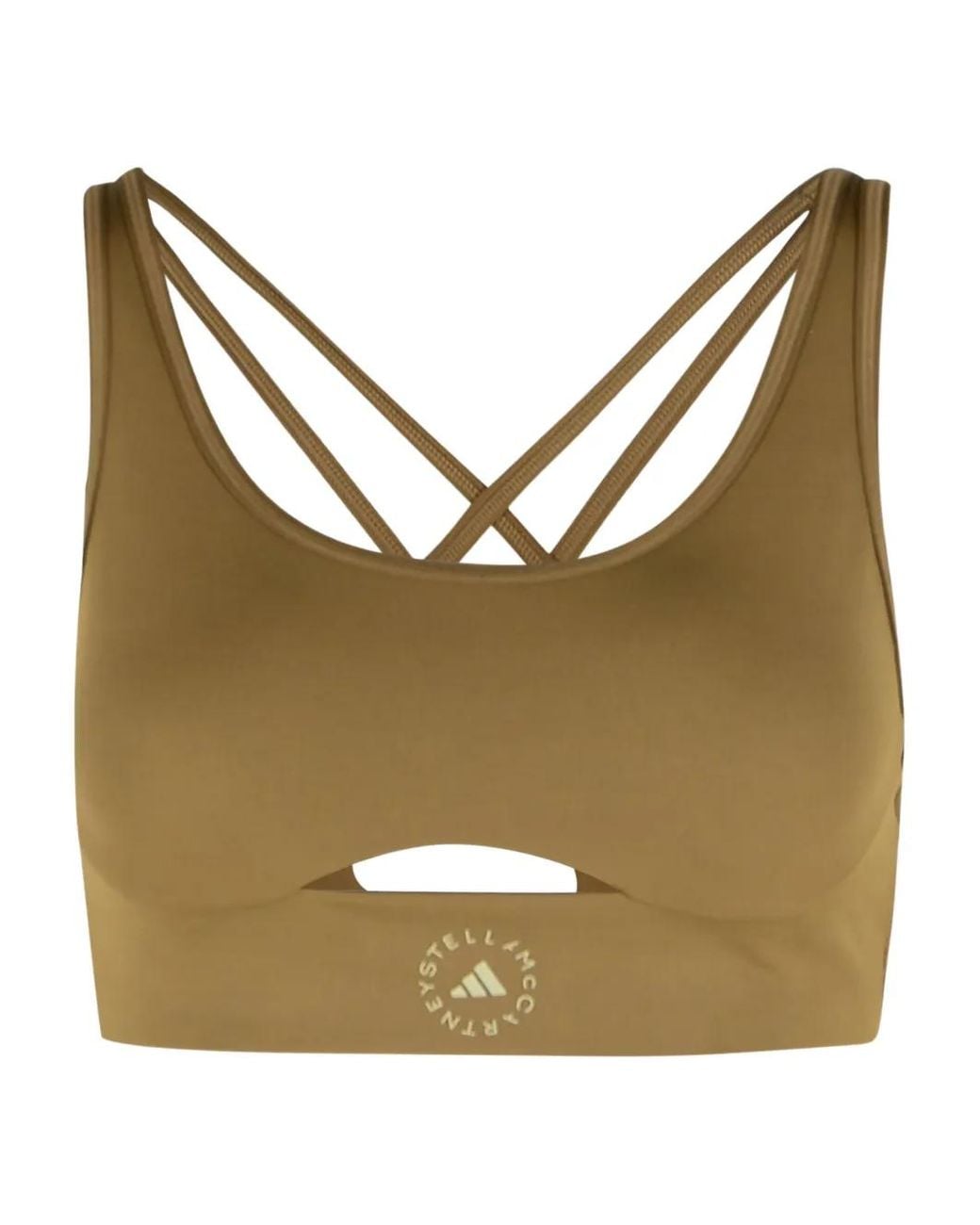 Adidas By Stella McCartney Metallic Adidas By Stella Mccartney Logo Gym Bra