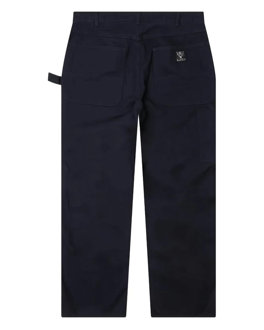South2 West8 Blue Logo-Patch Trousers for men