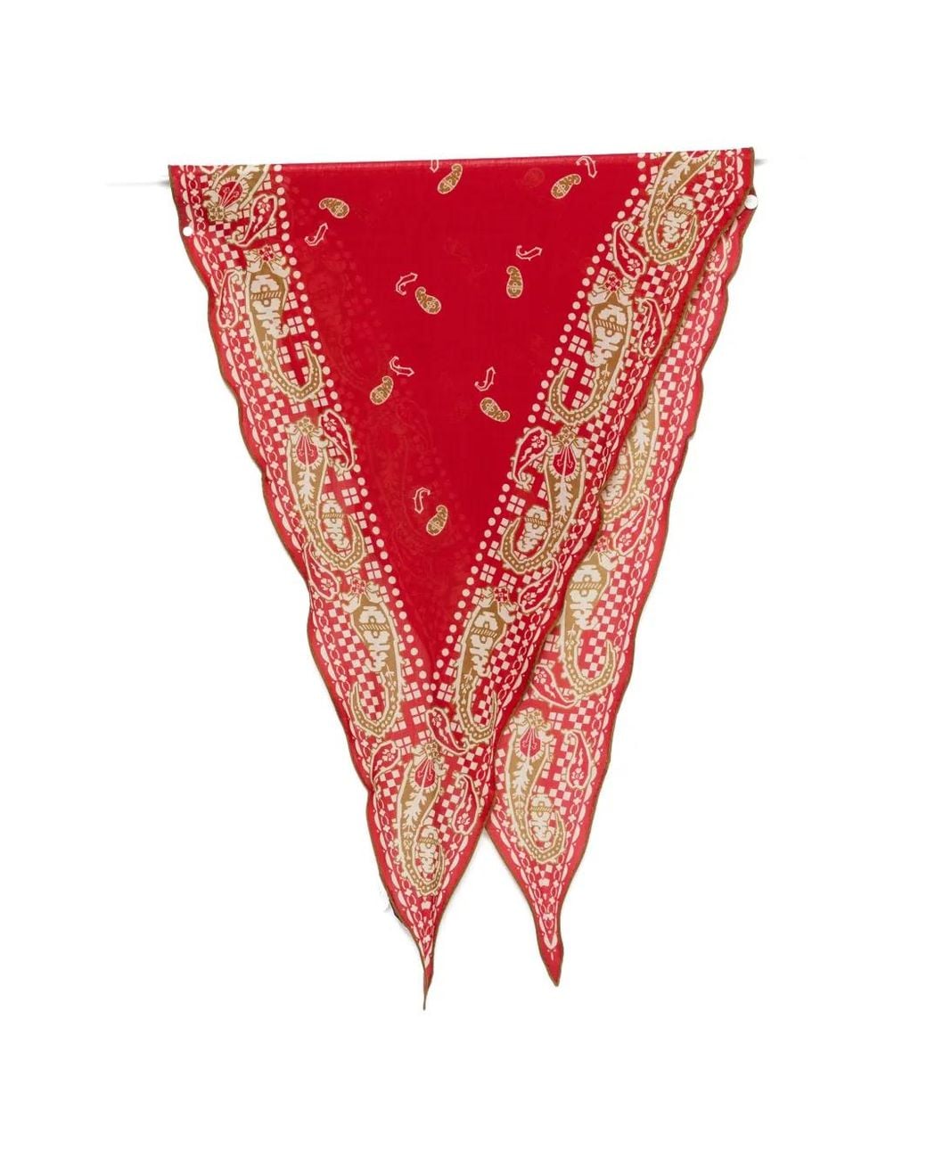 Mantero 1902 Red Écharpe À Motif Cachemire