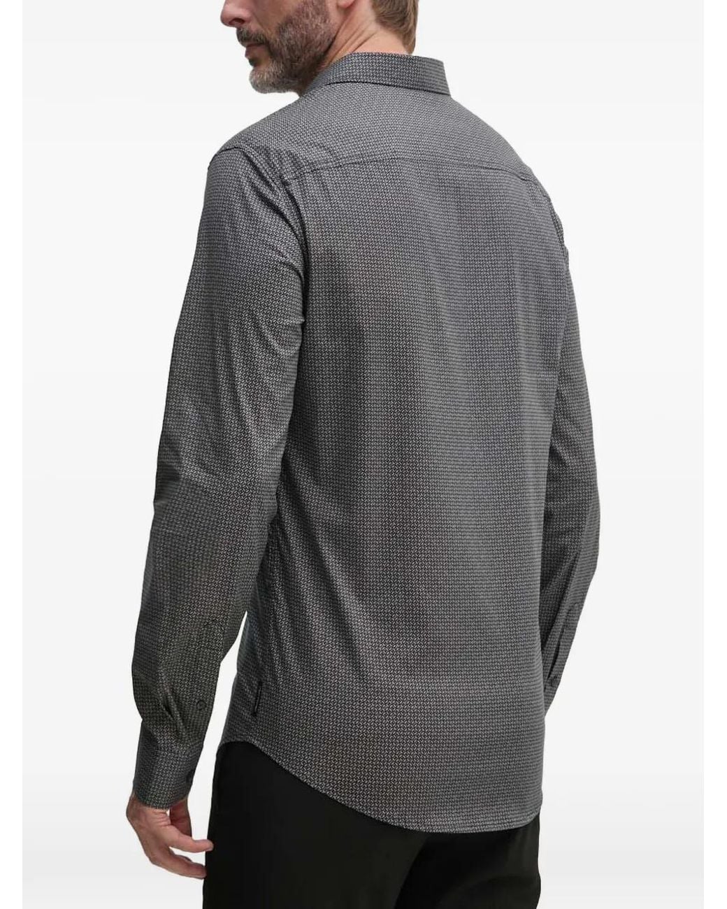 ARMANI EXCHANGE Gray Patterned Shirt for men