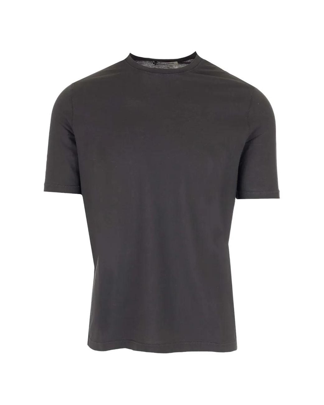 Al Duca D'aosta Black Short-Sleeved Cotton T-Shirt for men