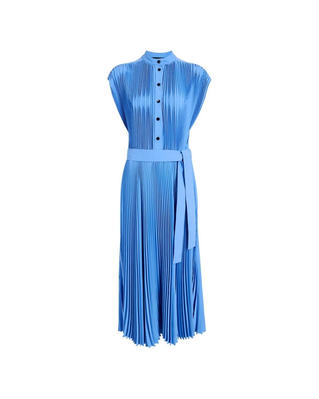 Proenza Schouler Farah Pleated Midi Dress in Blue | Lyst