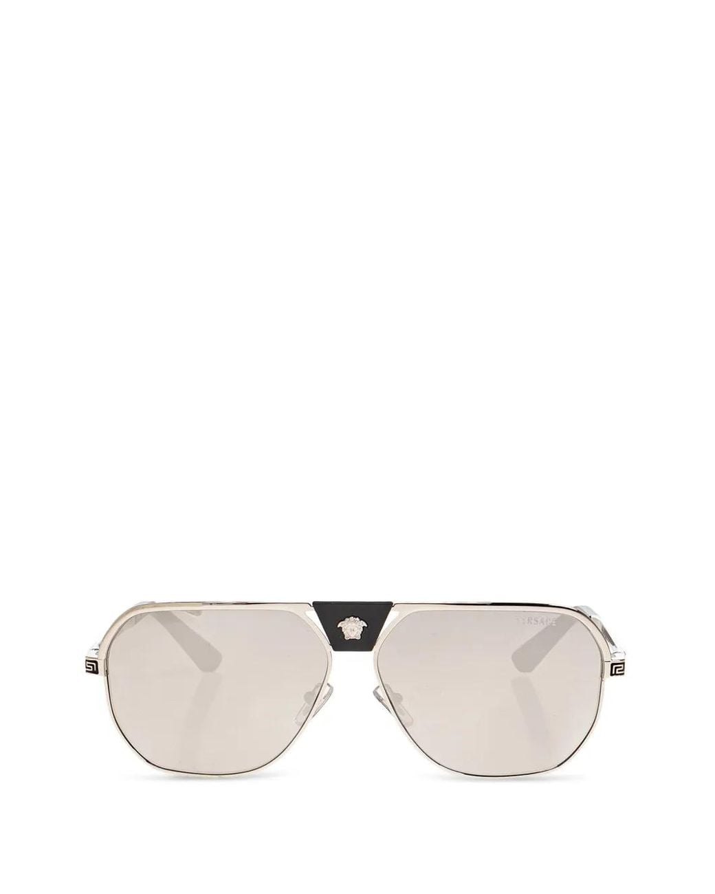 Versace Pilotenbrille Mit Greca-Detail in White für Herren