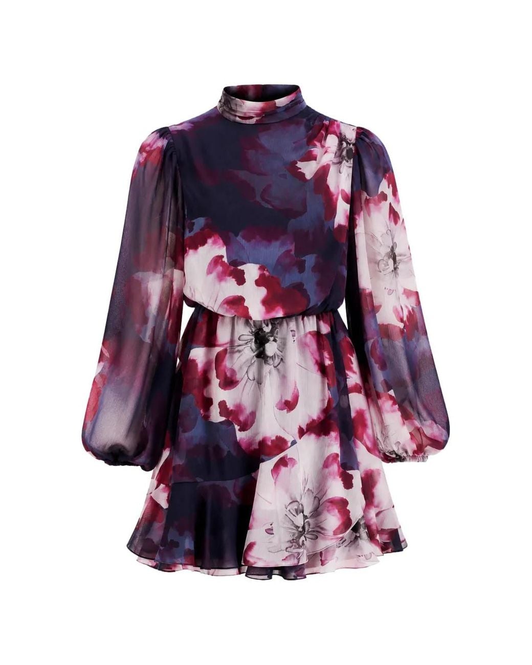 Ted Baker Purple Aracely Floral-Print Mini Dress