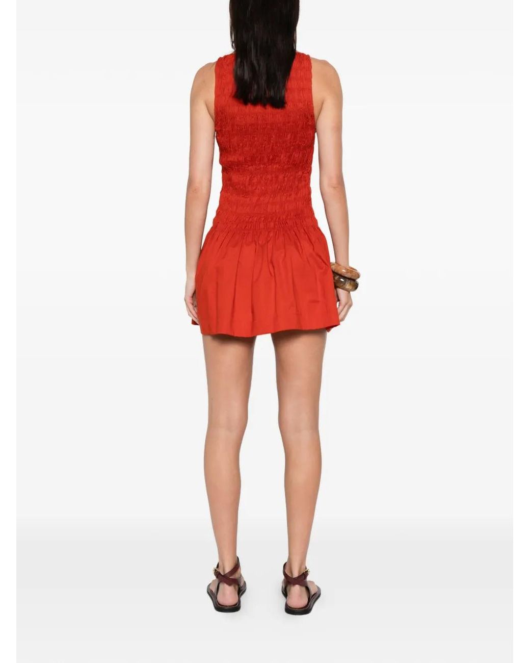 Faithfull The Brand Red Maria Sleeveless Mini Dress