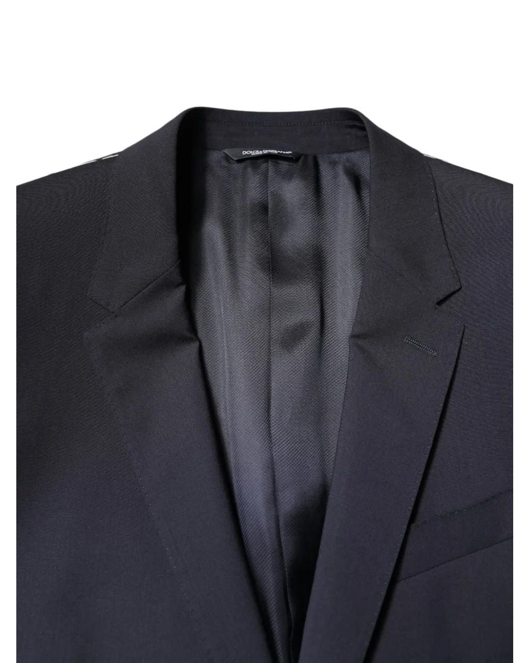 Dolce & Gabbana Blue Martini Single-Breasted Blazer for men