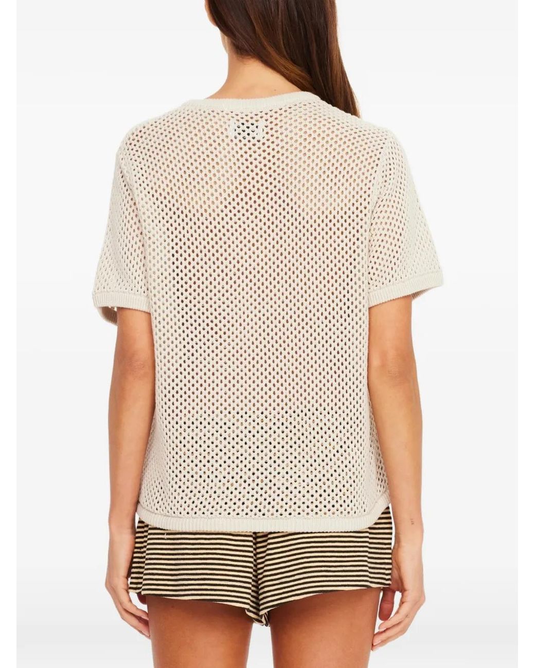 The Upside Natural Casey Open-Knit T-Shirt