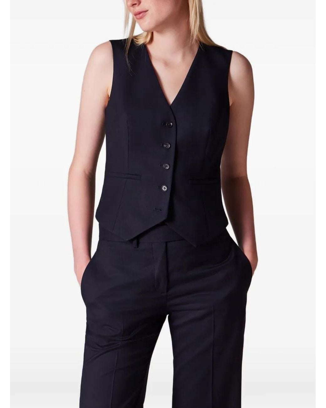 Paul Smith Blue Buttoned Waistcoat