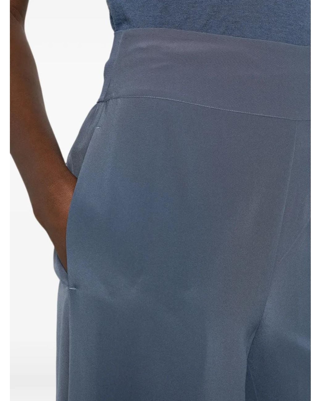 Joseph Blue Pantalon Palazzo À Taille Élastiquée Rihani