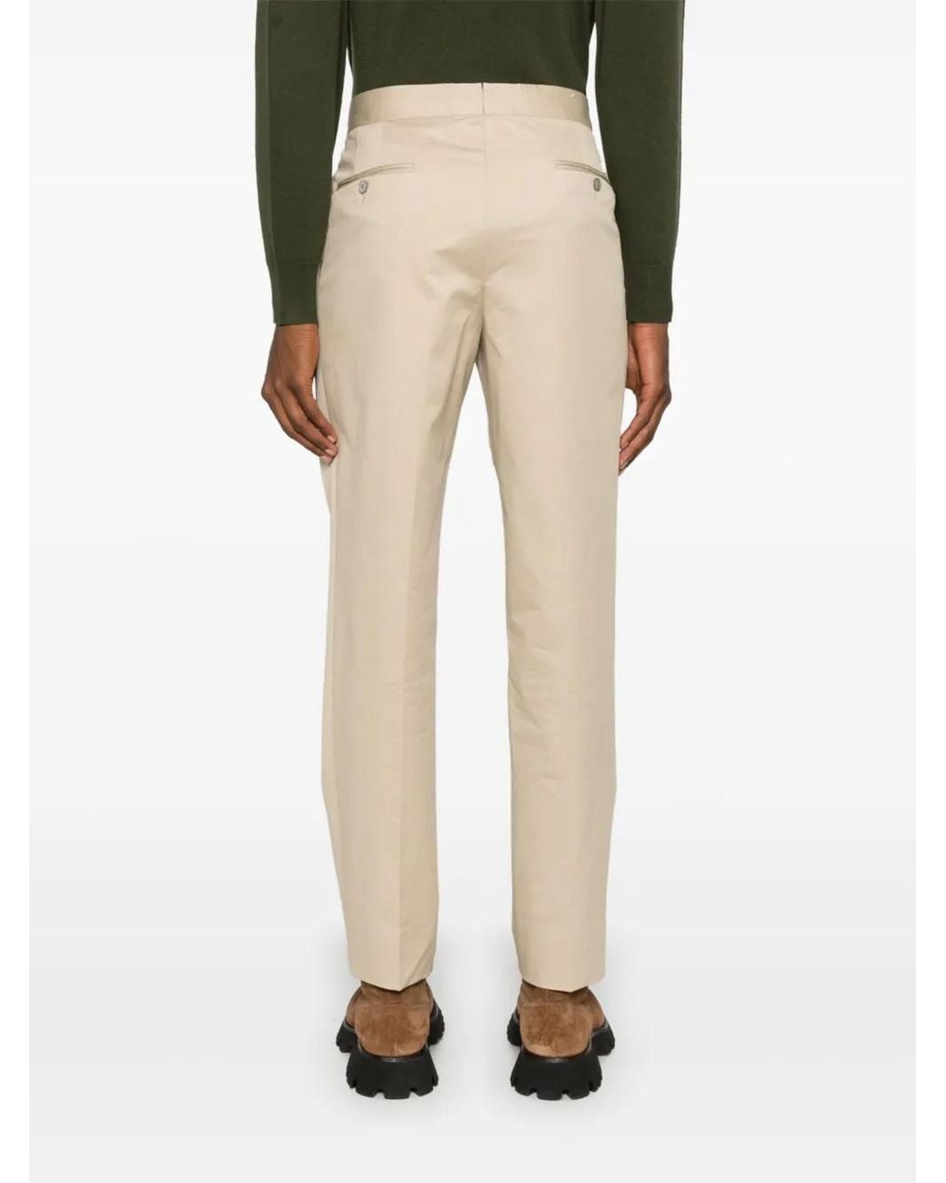Briglia 1949 Natural Piccadilly Tailored Cotton Trousers for men
