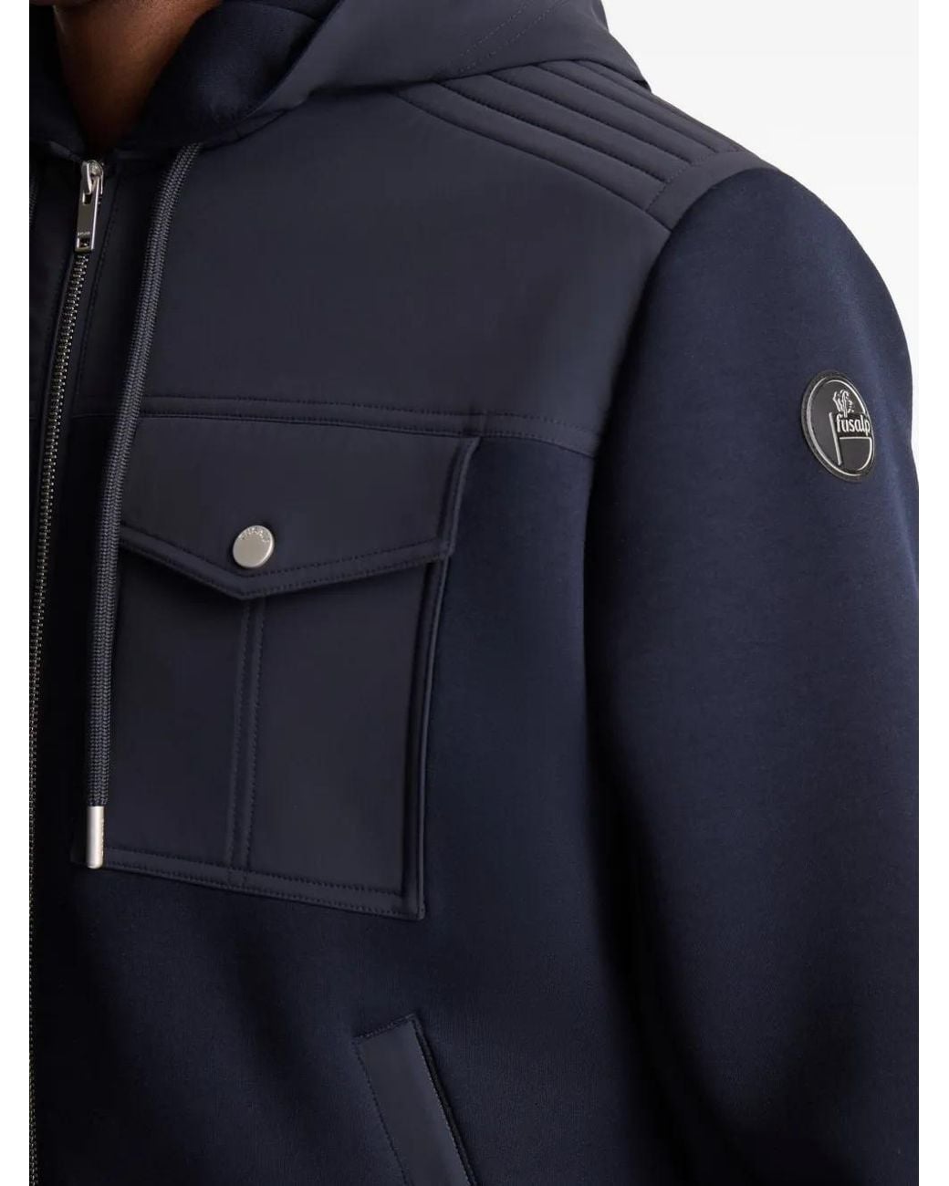 Fusalp Blue Cimarag Hooded Bomber Jacket for men