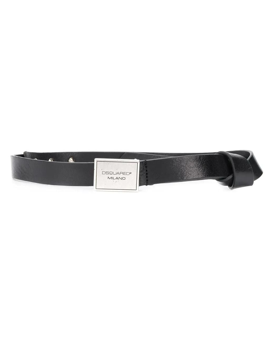 DSquared² Black Logo-plaque Knotted Belt