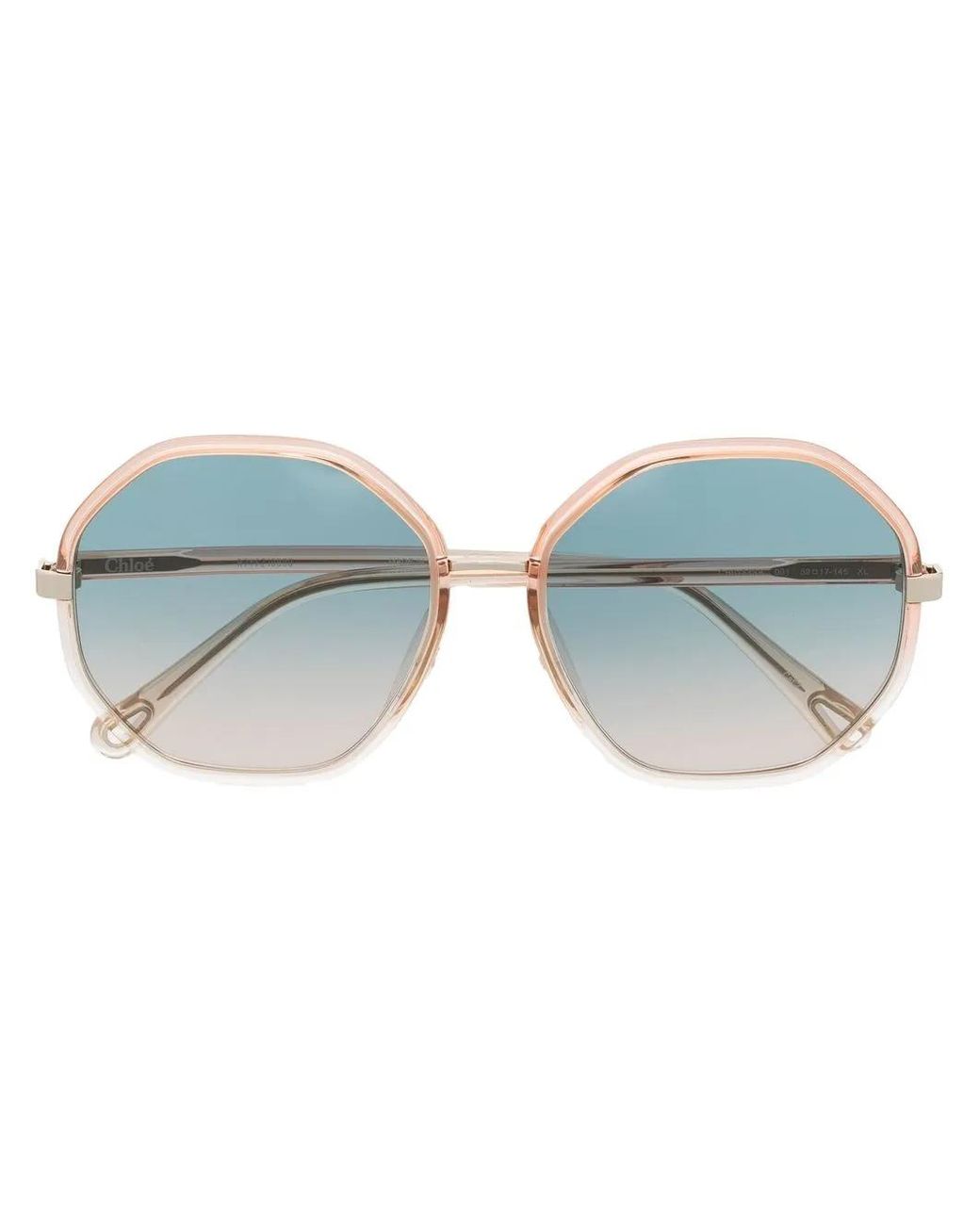 Chloé Blue Lunettes De Soleil Teintées À Monture Ronde