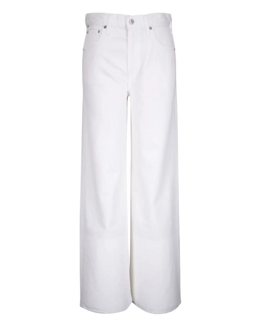 Citizens of Humanity White Straight-Leg Jeans