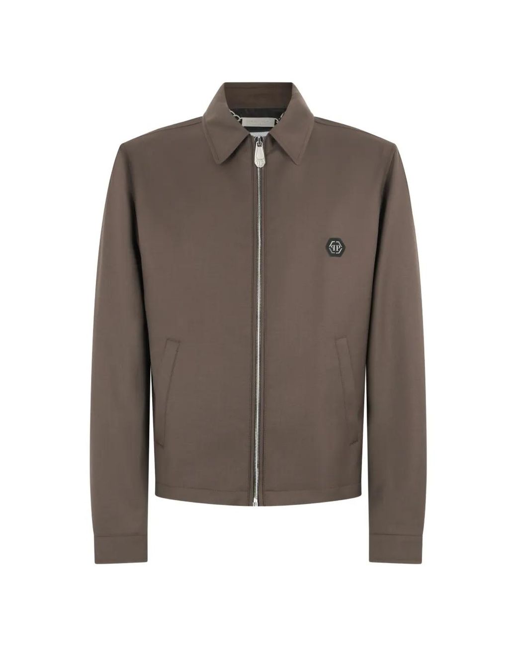 Philipp Plein Brown Zipped Blouson for men