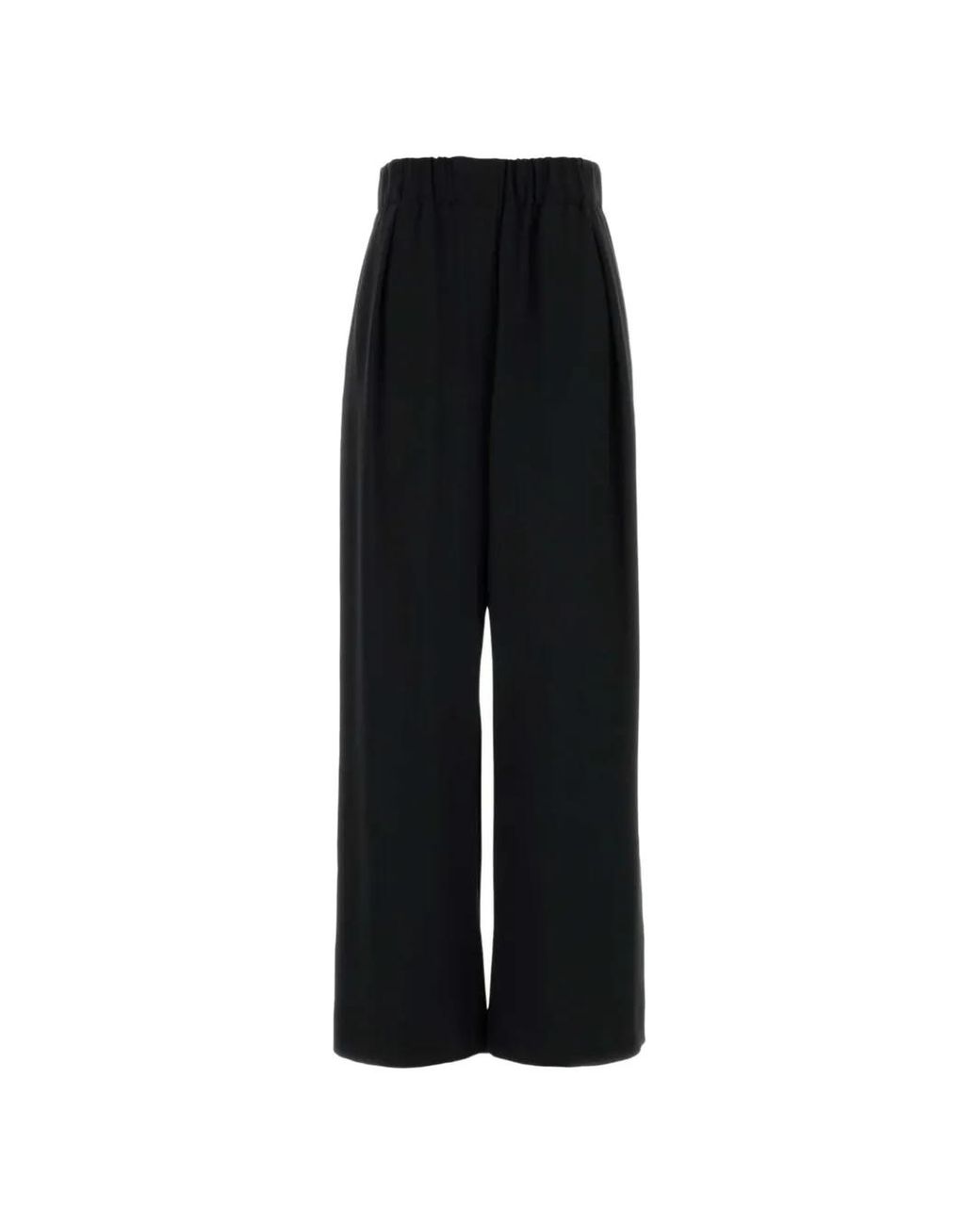 Jil Sander Black Wide-Leg Crepe Trousers