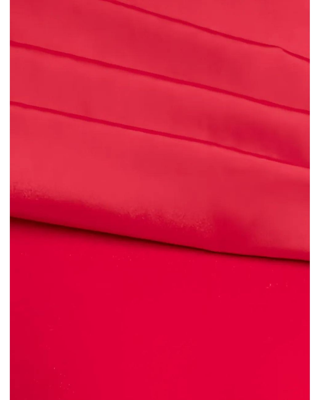 Tadashi Shoji Red Pleated Off-Shoulder Maxi Dress