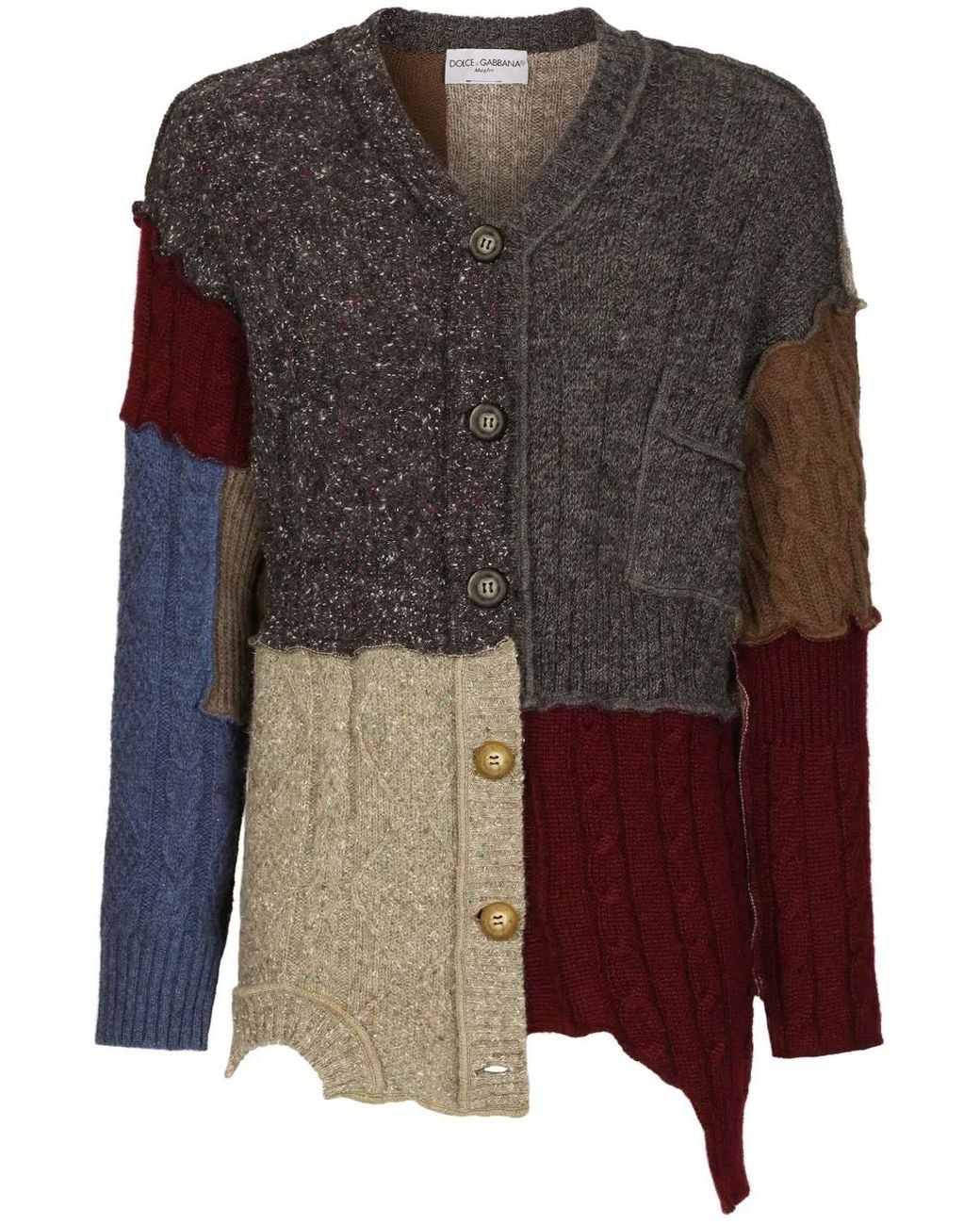 Cardigan À Design Patchwork Dolce & Gabbana pour homme en coloris Brown
