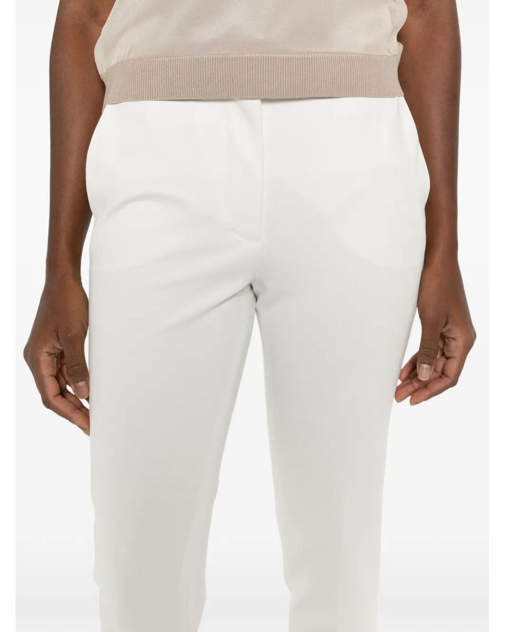Max Mara White Pegno Trousers