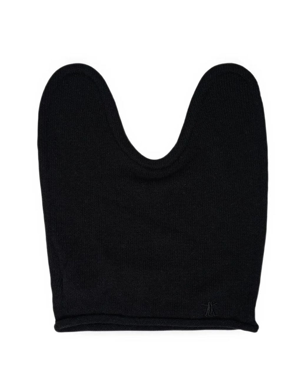 OPEN YY Black Wire-Insert Knit Beanie Hat