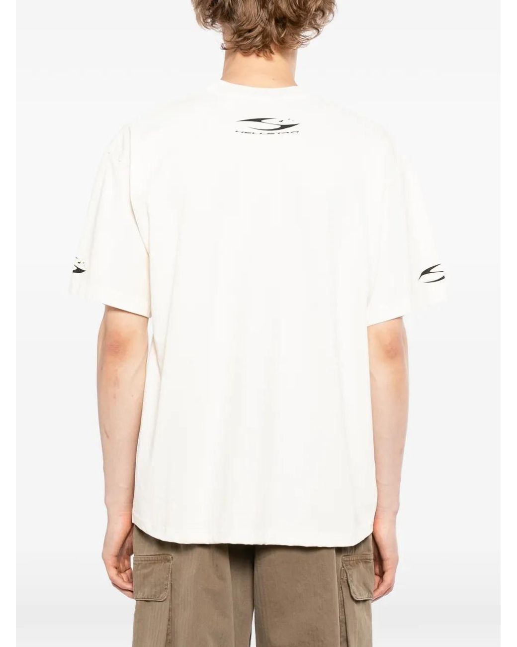 HELLSTAR White Logo Print T-Shirt for men