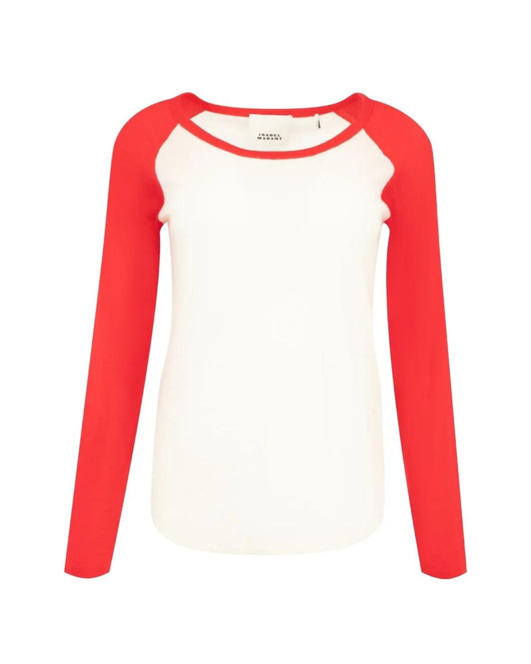 Isabel Marant Red Grace-Gd Raglan-Sleeve T-Shirt