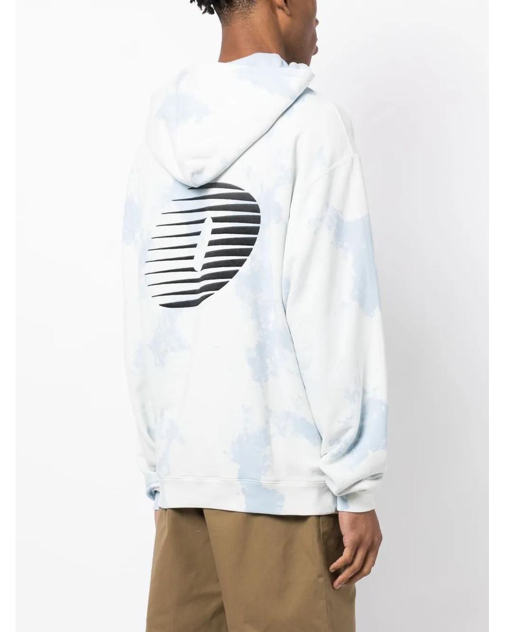OAMC Blue Logo-Print Cotton Hoodie for men