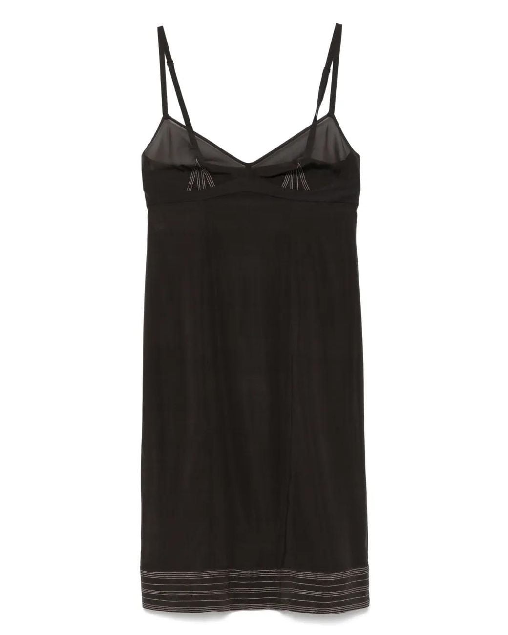 Carine Gilson Black Silk Slip Dress