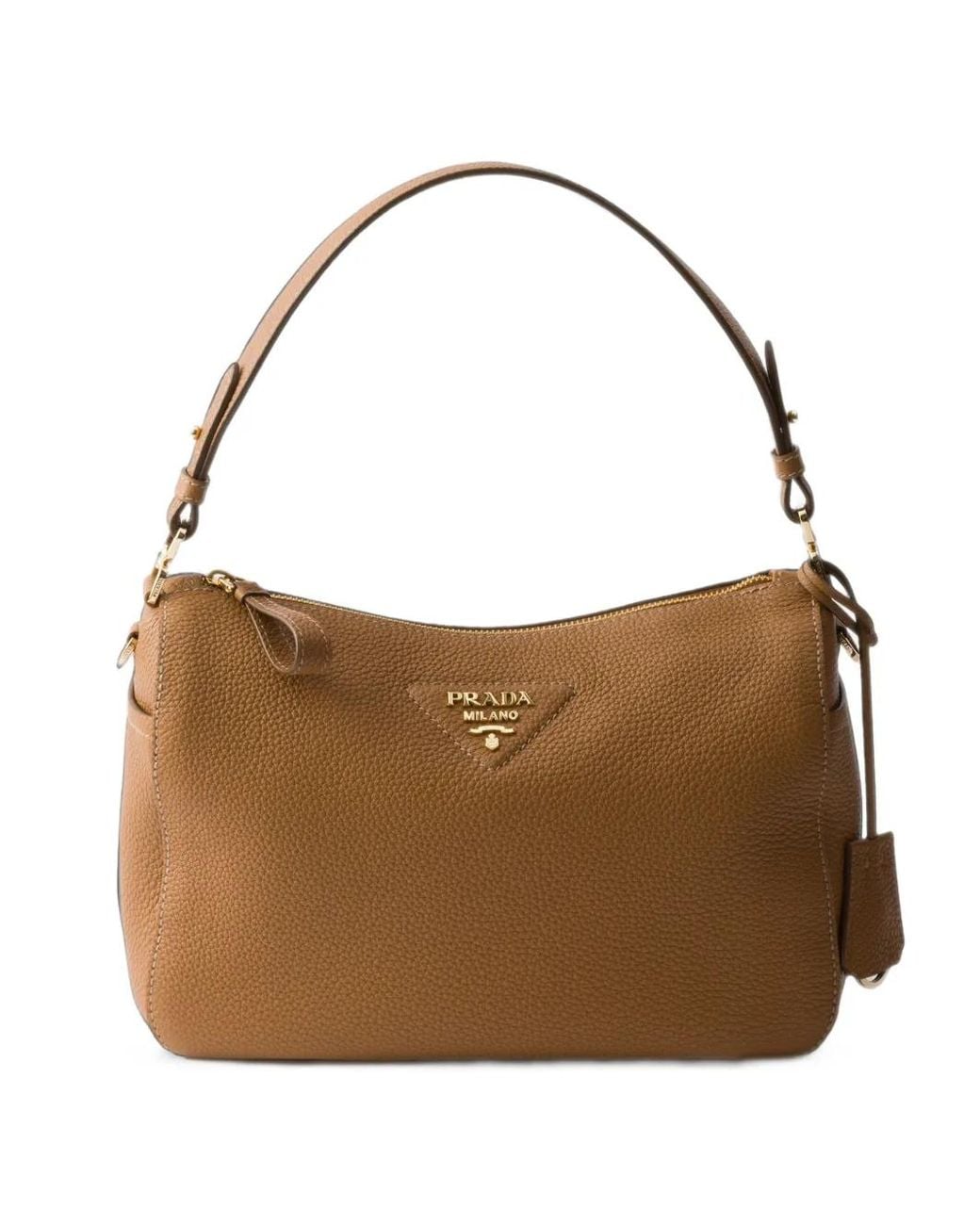 Prada Brown Medium Leather Shoulder Bag
