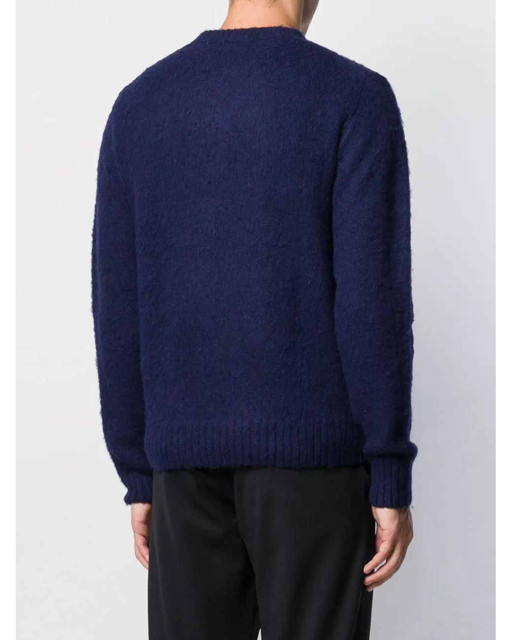Aspesi Blue Crew Neck Jumper for men