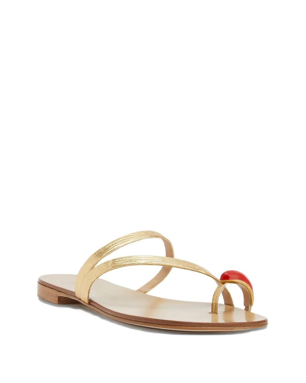 Giuseppe Zanotti White Febe Leather Toe-Ring Sandals