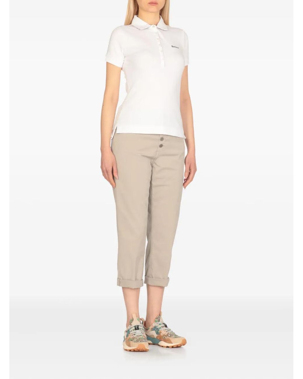 Barbour White Button Polo