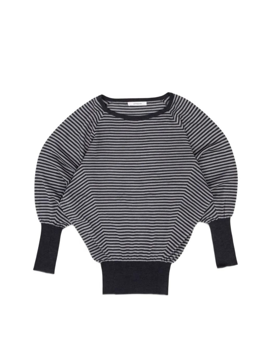 GIMAGUAS Gray Saffi Striped Wool Sweater