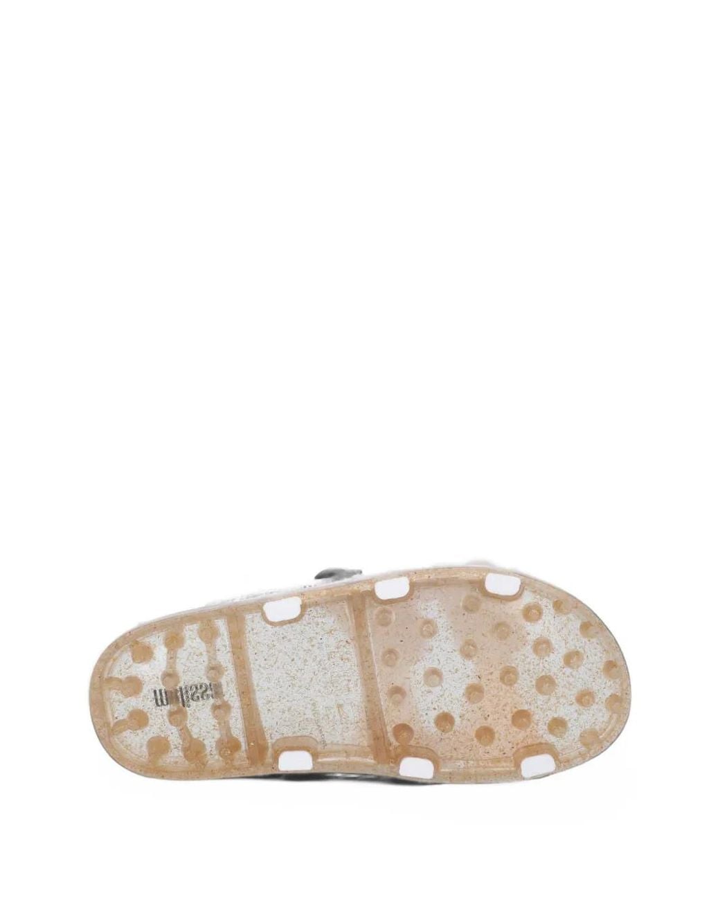 Melissa White Wide Buckle-Fastening Slides