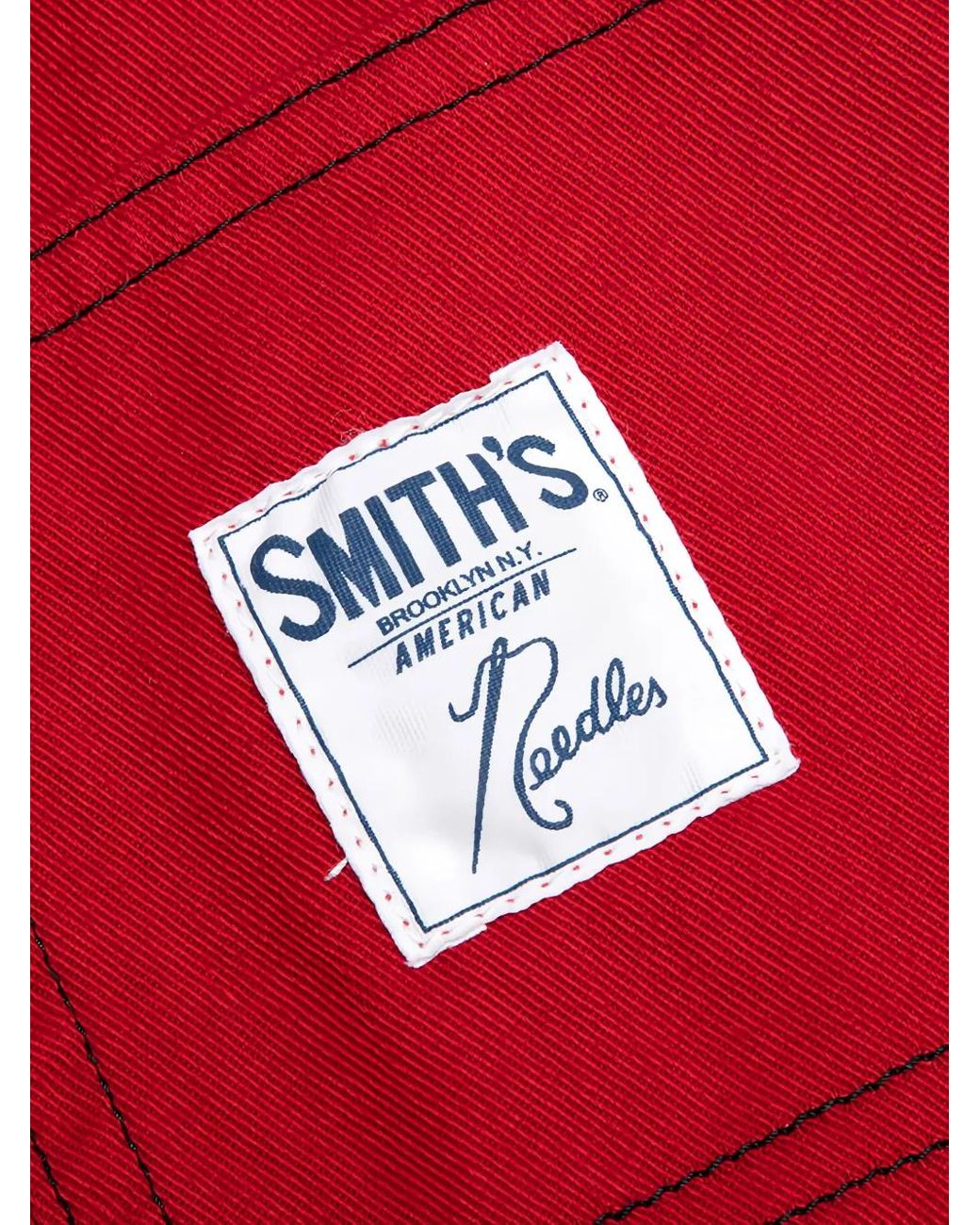 Needles X Smith's Butterfly-Embroidered Buckle Trousers for men