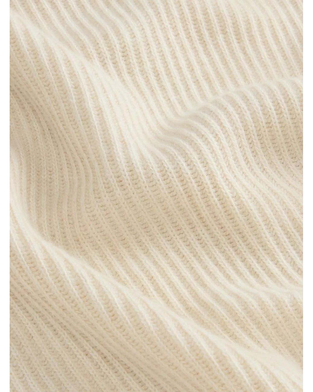Woolrich White Ribbed Half-Zip Sweater for men