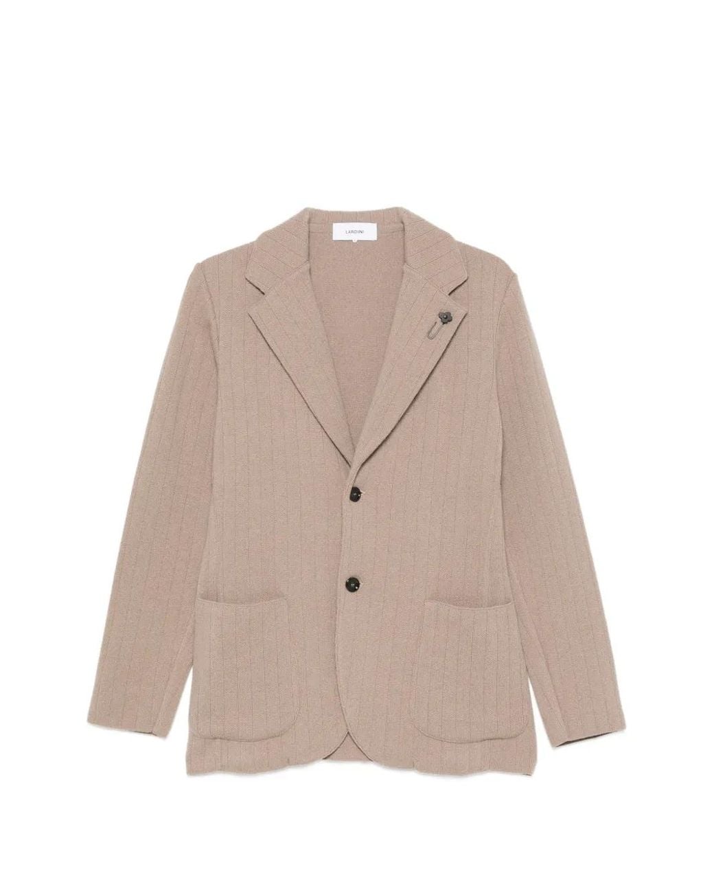 Lardini Natural Blazer Côtelé À Simple Boutonnage for men