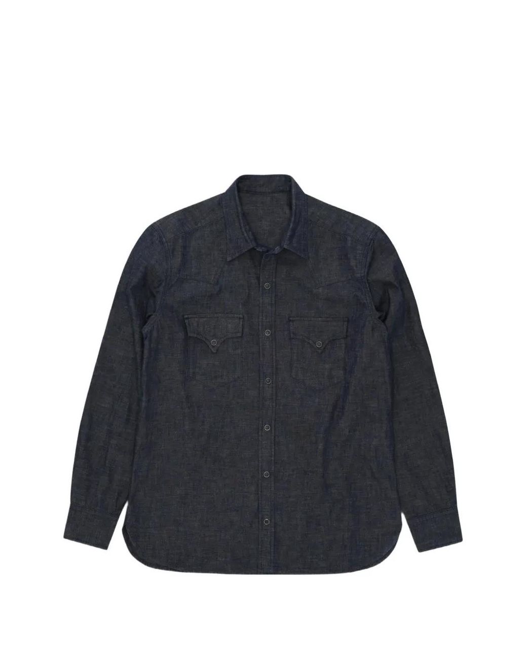 Fortela Blue Ntex Japanese-Chambray Shirt for men