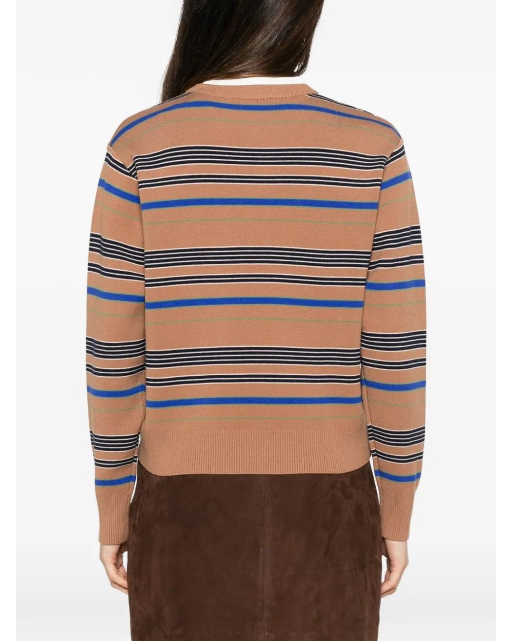 Jersey A Rayas Con Placa Del Logo Sandro de color Brown