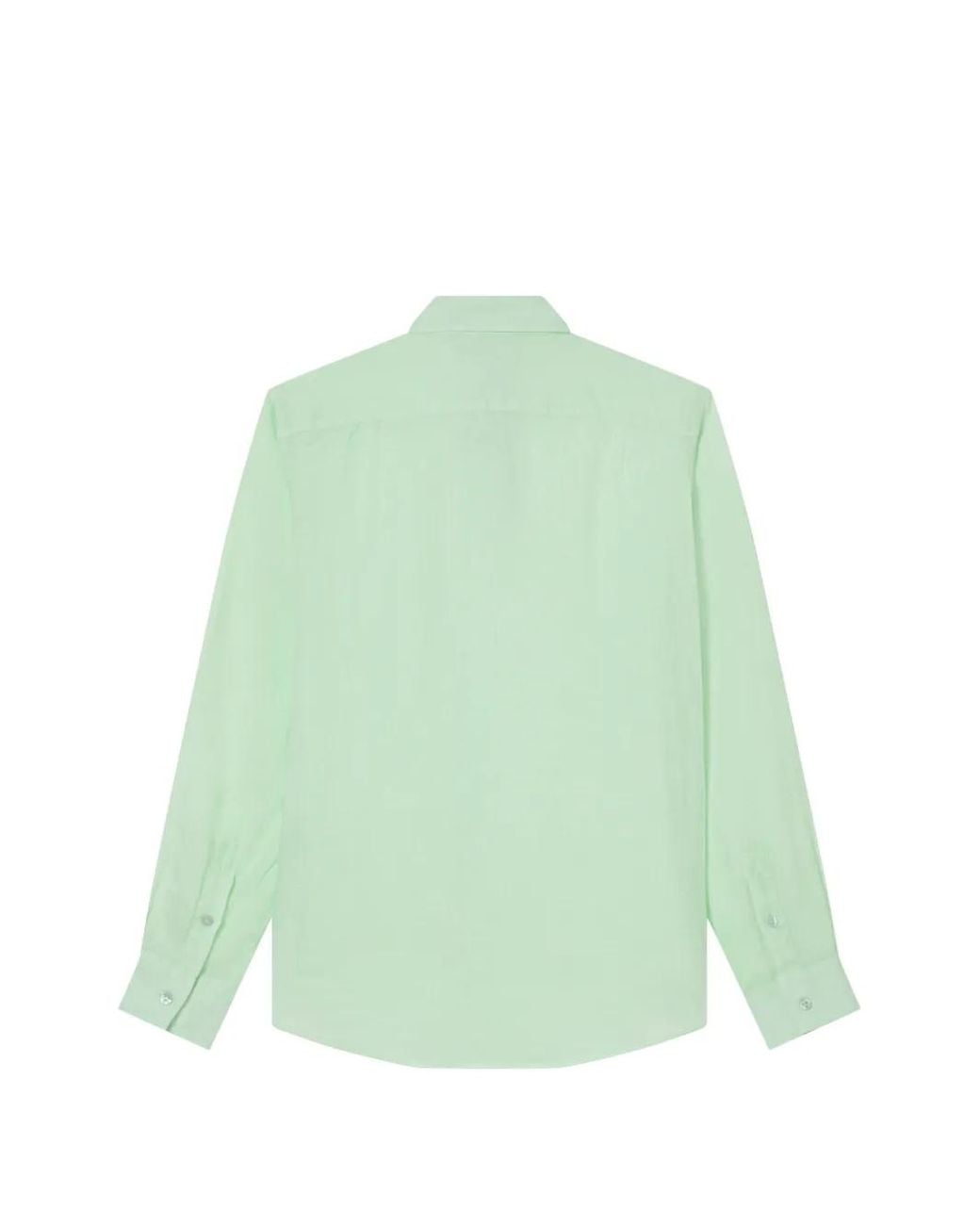 Vilebrequin Green Button-Down Linen Shirt for men