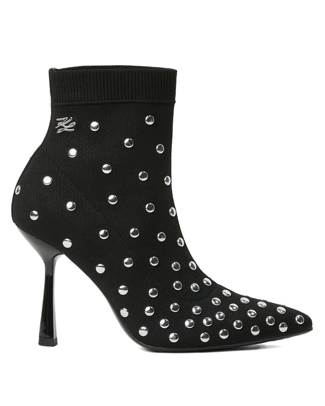 Karl Lagerfeld Black Pandara Ankle Boots